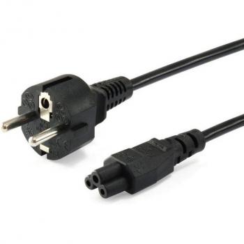Equip Cable de Alimentación Tipo Trébol Schuko CEE 7/7 a IEC-320-C5, 3 Metros, Negro, para Portátiles y NUCs, Referencia 112151