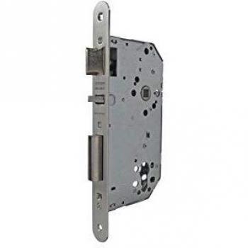 Tesa Assa Abloy 40305RHN Cerradura De Embutir Para Puertas De Madera Sin Cilindro Niquelado Entrada 50 mm, Frente Redondo 4030