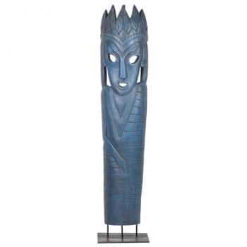 Figura Decorativa Moderna Palma Coari de Teca 50x40x180 cm - Arte y Artesanía Sofisticada