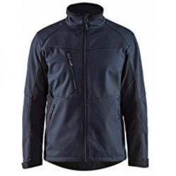Blaklader Unisex Softshell Jacket 4950 - Navy Blue and Black - Size L