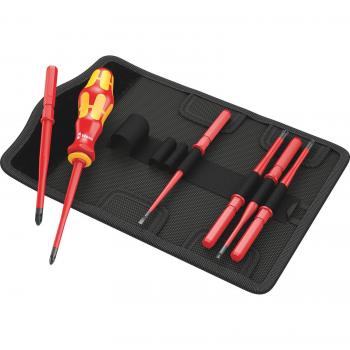 Varillas intercambiables con destornillador porta- Kraftform Kompakt VDE 7 extra slim 1 Wera 05003475001 - Juego de destornilladores aislados intercambiables de 7 piezas, incluye dest