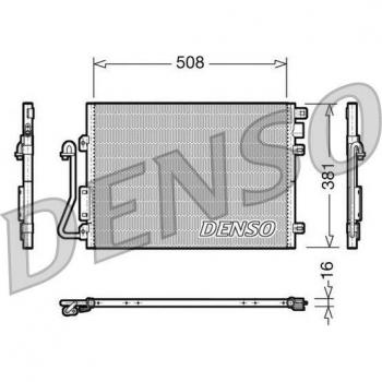Condensador de aire acondicionado DENSO DCN37001 381x508x16 sin secador