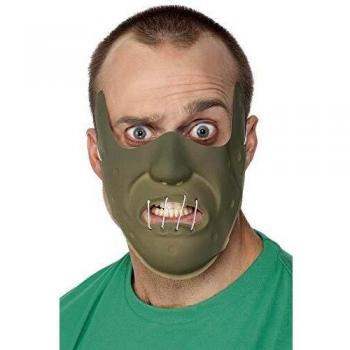 Adult PVC Restraint Horror Mask, with Elastic