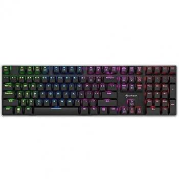 Teclado Sharkoon PureWriter RGB Kailh Blue, USB QWERTY Inglés (EE. UU.), Negro