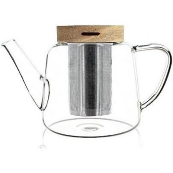 Tetera de Vidrio Borosilicato y Madera Acacia 680 ml Gustave