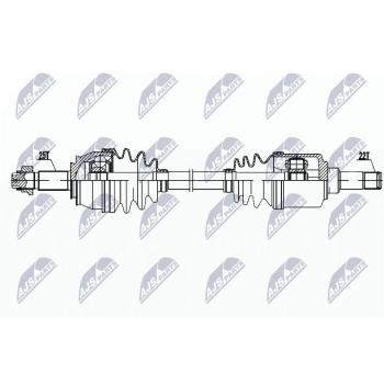 Árbol de transmisión NTY NPW-FT-075, semiasse de alta calidad