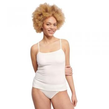 Sloggi Ever Ease Women's Spaghetti Strap Top - White Cotton Blend
