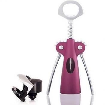 Swan - Cool vino regalo para las mujeres - rosa Kit de ahorro y abridor de botella de sacacorchos de alas - fácil agarre cuerpo de silicona antideslizante para palanca de control y confianza Popping corcho o cerveza tapas. Top regalo de Navidad par