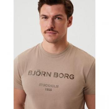Björn Borg Borg Logo T-shirt Beige, XXL