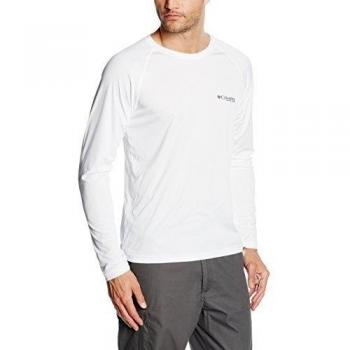 Columbia Men 's Terminal Tackle manga larga, hombre, Terminal Tackle Long Sleeve, White/Nightshade Logo, large