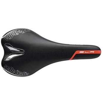 Selle Italia SLR TT - Sillín para hombre negro negro/rojo, talla única