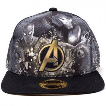 Bioworld Marvel Comics Avengers Infinity War Heroes All-Over Print Snapback Baseball Cap, Multi-Colour