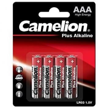 Camelion 11000403 - Pack de 4 baterías alcalinas AAA