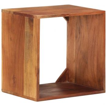 Estante de pared 40x30x40 cm de madera maciza de acacia