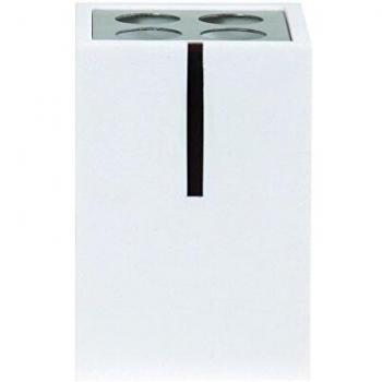 MSV MS1276/140358 - Vaso porta-cepillos poliresina blanco