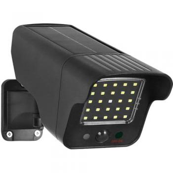 Cámara de Vigilancia Ficticia Solar Maclean SOL1803S con Detector de Movimiento y Luz LED Intermitente - IP65 para Uso en Exteriores
