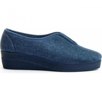 Zapatilla De Casa Cómoda Para Mujer Northome Andarconforte 73682 Azul