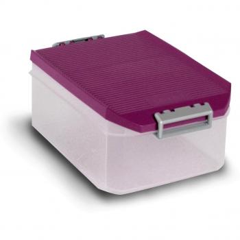 Tatay Caja Almacenaje Multiusos con Tapa, 4.5 L de Capacidad, Con Asas, de Polipropileno, Libre de BPA, Lila, Medidas 12 x 30 x 19 cm