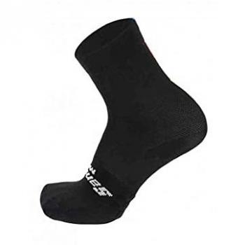 Calcetines Santini UCI Rainbow High Profile, color negro, talla EU 40-43 (M-L), diseño de campeón del mundo