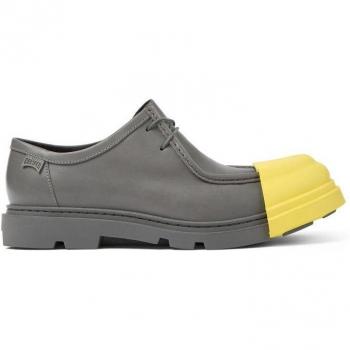 CAMPER Junction Lace-up Men's Shoes in Grey Smooth Leather Size 43