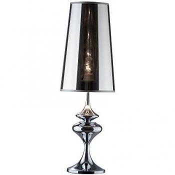 Lámpara de mesa Alfiere 1 luz cromo E27 metal 68,5 cm