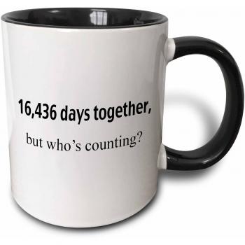 Mensuk 16436 Days Together But Whos Counting Happy 45th Anniversary Ceramic Mug, 11-Ounce