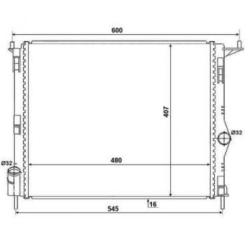 Radiador de refrigeración del motor Economy Class NRF 53069A