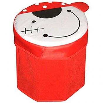 PROTENROP Puff Plegable Estampado, 30 x 30 x 30 cm, Color Rojo