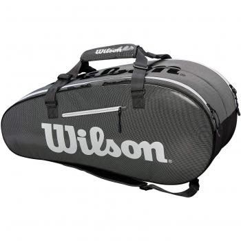Wilson Super Tour 2 Comp Black/Grey Raquetero Negro - Gris
