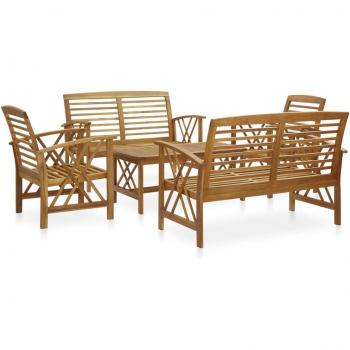 vidaXL 5 Piece Garden Lounge Set Solid Acacia Wood