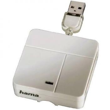 Hama 94125 - Lector Universal de Tarjetas de Memoria, USB 2.0, Color Blanco