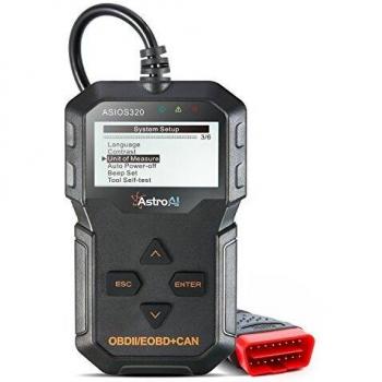 AstroAI OBD2 Diagnostico Diagnosis Coche Multimarca, Scanner para Vehiculos Lee y Borra Códigos de Error con Pantalla Luz