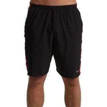 NIKE - Pantalones de Running para Hombre, tamaño M, Color Negro/Sport Rojo/Reflective silv