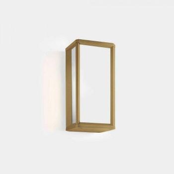 Farol de jardín Skat Policarbonato, aluminio Oro blanco 1 bombilla 20cm IP65 9W 2700K