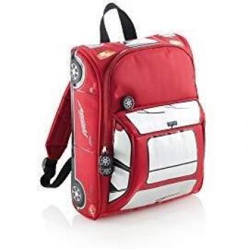 Miquelrius - Mochila Pequeña Poliéster Cierres Cremallera Rojo Cars
