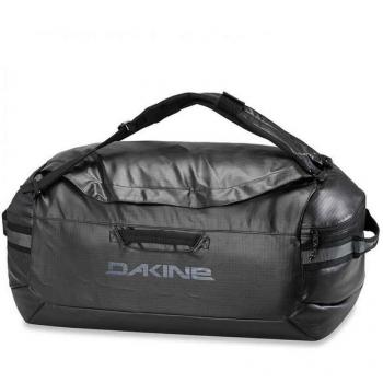 Dakine Bolsa Ranger Duffel 90L Negro, capacidad de 90 litros, material resistente al agua, diseño duradero y ligero, múltiples compartimentos para organización, correas ajustables y acolchadas para transporte cómodo