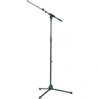 K&M 21075 Microphone Stand with Telescopic Boom Arm, 39.76-67.71 Height, Black