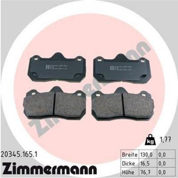 Pastillas de freno ZIMMERMANN 20345.165.1
