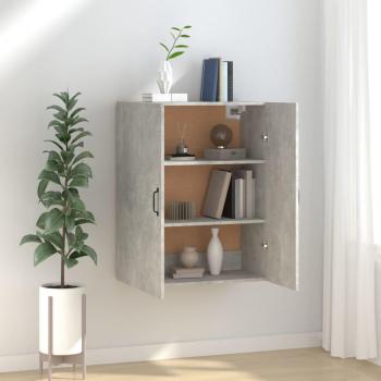 Gabinete de hormigón de madera multicapa gris 69,5x34x90cm