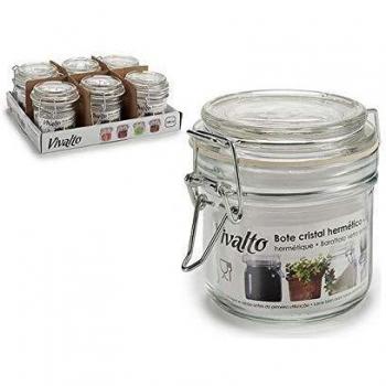 Vivalto CONSERVA HERMETICO Med 180ML Trans Tarro de Cristal Transparente, 8.5 x 8.5 x 11.5 cm, Glass, Multicolor