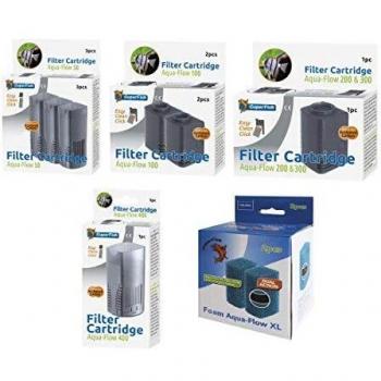 SuperFish Aqua Flow 50 Easy Click Aquarium Filter Cartridge 3Pcs