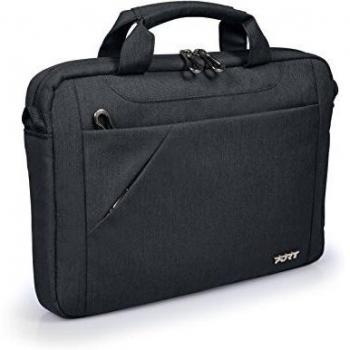 Port Designs Sydney Top Loading Shoulder Bag Case for 15/16-Inch Laptops with Smartphone Tech Accessories Pocket and Adjustable Shoulder Strap, Black