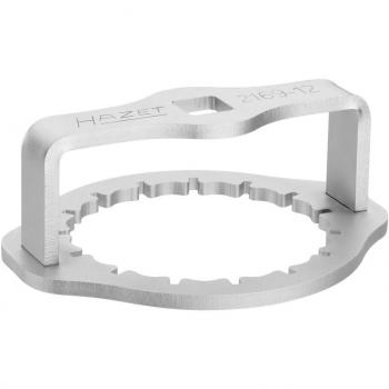 Llave para filtro de aceite HAZET 2169-12 ∙ Cuadrado hueco 12,5 mm (1/2 pulgada) ∙ Perfil estriado ∙ Diámetro 107 mm