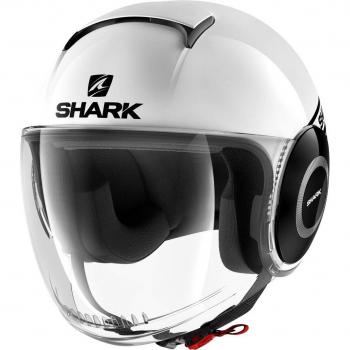 Casco Jet Shark Micro Street Blanco Negro WKK