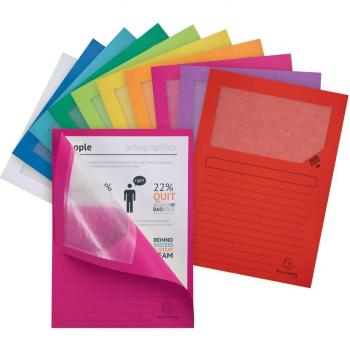 Subcarpetas con ventana Forever® - Exacompta 50250E - 130 g/m2 - 16 packs de 25 / 25 packs de 16 Multicolor