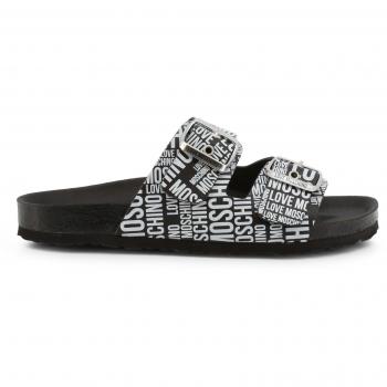 Sandalias de Piel Estampado Love Moschino para Mujer