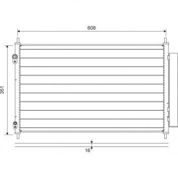 VALEO 822595 Condensador de aire acondicionado con secador de aluminio para Toyota Yaris III Hatchback