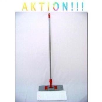KIT DE LIMPIEZA / FREGONA CON SOPORTE PLEGABLE 40CM & FUNDA MOPA & MANGOS