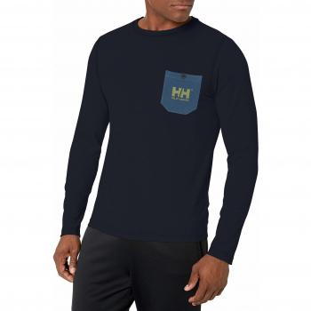Helly Hansen Fjord Long Sleeve Camiseta De Manga Larga, Hombre, 597 Navy, 2XL