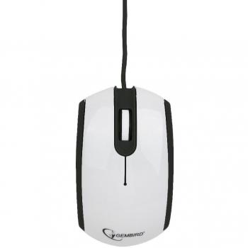 Gembird MUS-105 USB Óptico 1200DPI Negro, Color blanco - Ratón